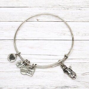 Alex and Ani Otter Charm Bracelet Silver Finish - Expands 2"- 3.5"